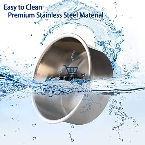 COZY-PUPPIES-Birdcage-Bird-Feeder-Bowls-for-Cage-Parakeet-Food-Dish-Parrot-Feeder-Water-Bowls-Stainless-Steel-Dish-Coop-Cups-for-Small-Animals-Finches-Lovebirds-CLAMP-Holder-200ML-CLAMP-Pack-of-2