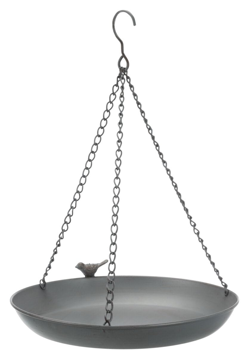 Trixie 55512 Vogeltränke/-Bad zum Aufhängen, Metall, 2.200 ml/ø 30 cm, grau