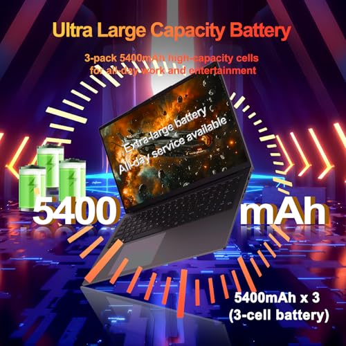 Image of 17 Inch Laptop, 8GB RAM 256GB SSD Laptop with Ryzen 5 (Up to 3.7GHz),IPS FHD Display, Webcam, Backlit Keyboard,RJ45,Dual Wi-Fi, Buletooth 5.0, HDMI, USB 3.0, Type-c Students HDMI,