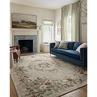 Amazon.com: Loloi Rifle Paper Co. Laurel Collection LAU-05 Ivory 2