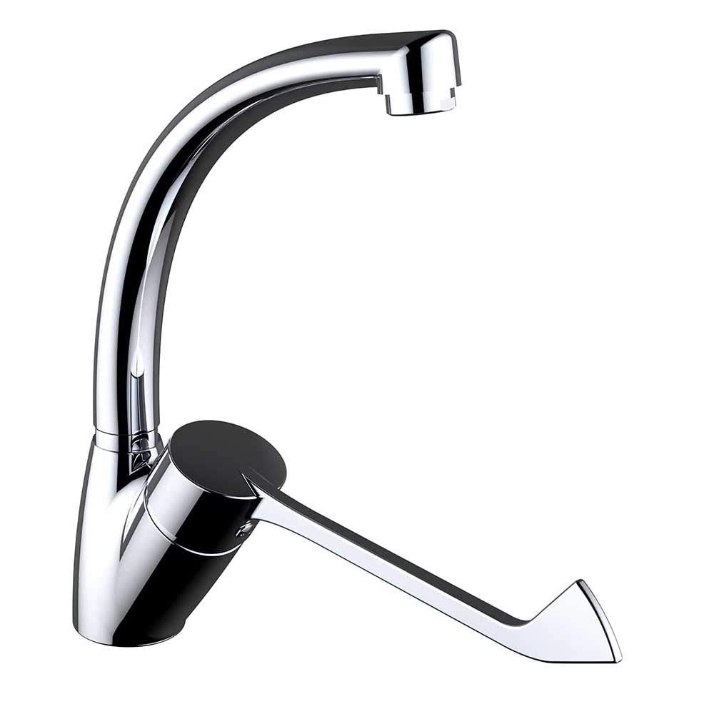 Clever 99215 Grifo de Cocina Monomando Gerontológico Caño Tubo, Urban, Cromado