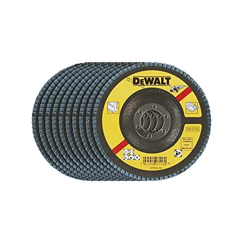 DeWalt DT3295-QZ - Discos de fibra Extreme multilijas planos de 180 mm, diámetro de 115 mm, grano 120