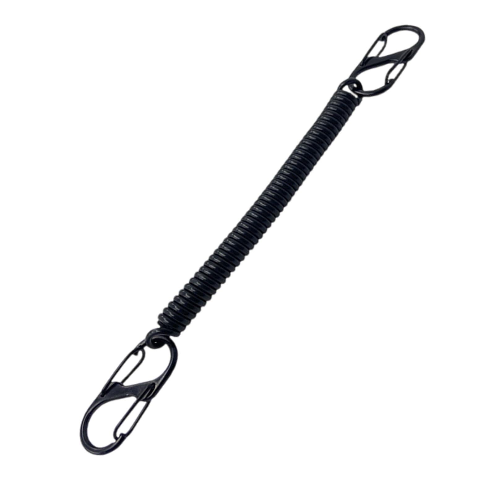 NPYQ Portable Fishing Lanyards Antilost Keychains Backpacks Spring Belt Retractable Coiled Tethers with Carabiner Easy to Use Retractable Coiled Tethers with Carabiner