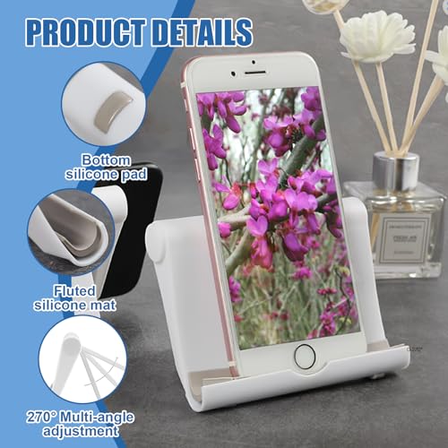 4 Soportes para Teléfono Móvil de Mesa, Escritorio, Plegable y Antideslizante para Móviles e iPad (A:Simple) - Imagen 4