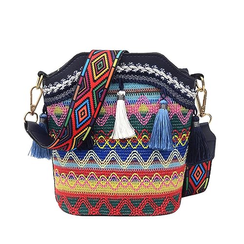 Teogneot Bolso bohemio bolsos para mujeres, Bolso Hippie Bolso De Hombro,Bolso De Hombro Retro