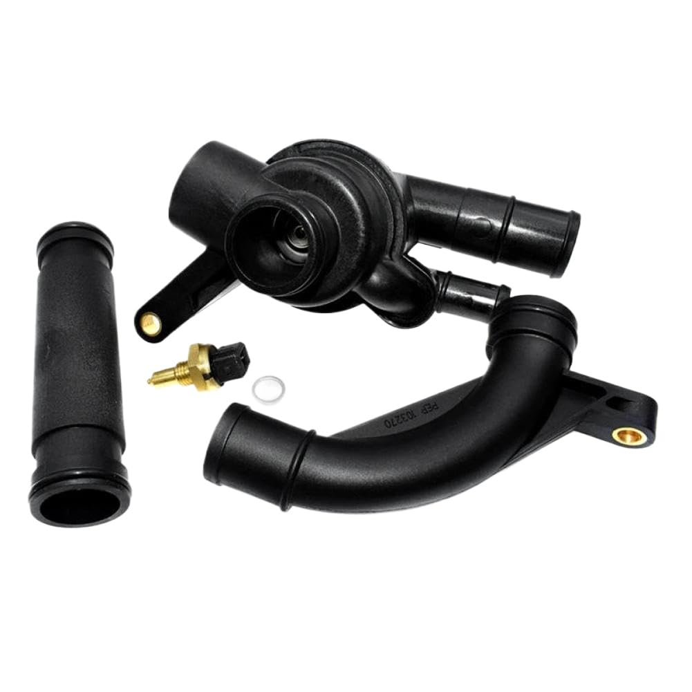 Coolant Thermostat Housing Compatible with Freelander ZT KV6 2.0L 2.5L - Replaces PEM101050 PEP101970 PEP103270 13621433076(4PCS)