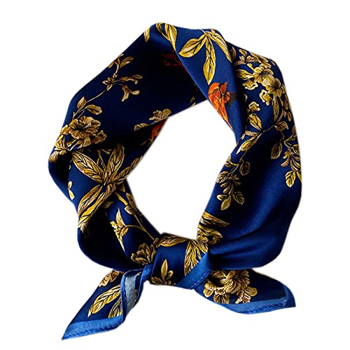Woman's gift Thanksgiving Gift Christmas gift 秋季新款真丝丝巾 时尚小方巾 印花多功能桑蚕丝丝巾 (A16)