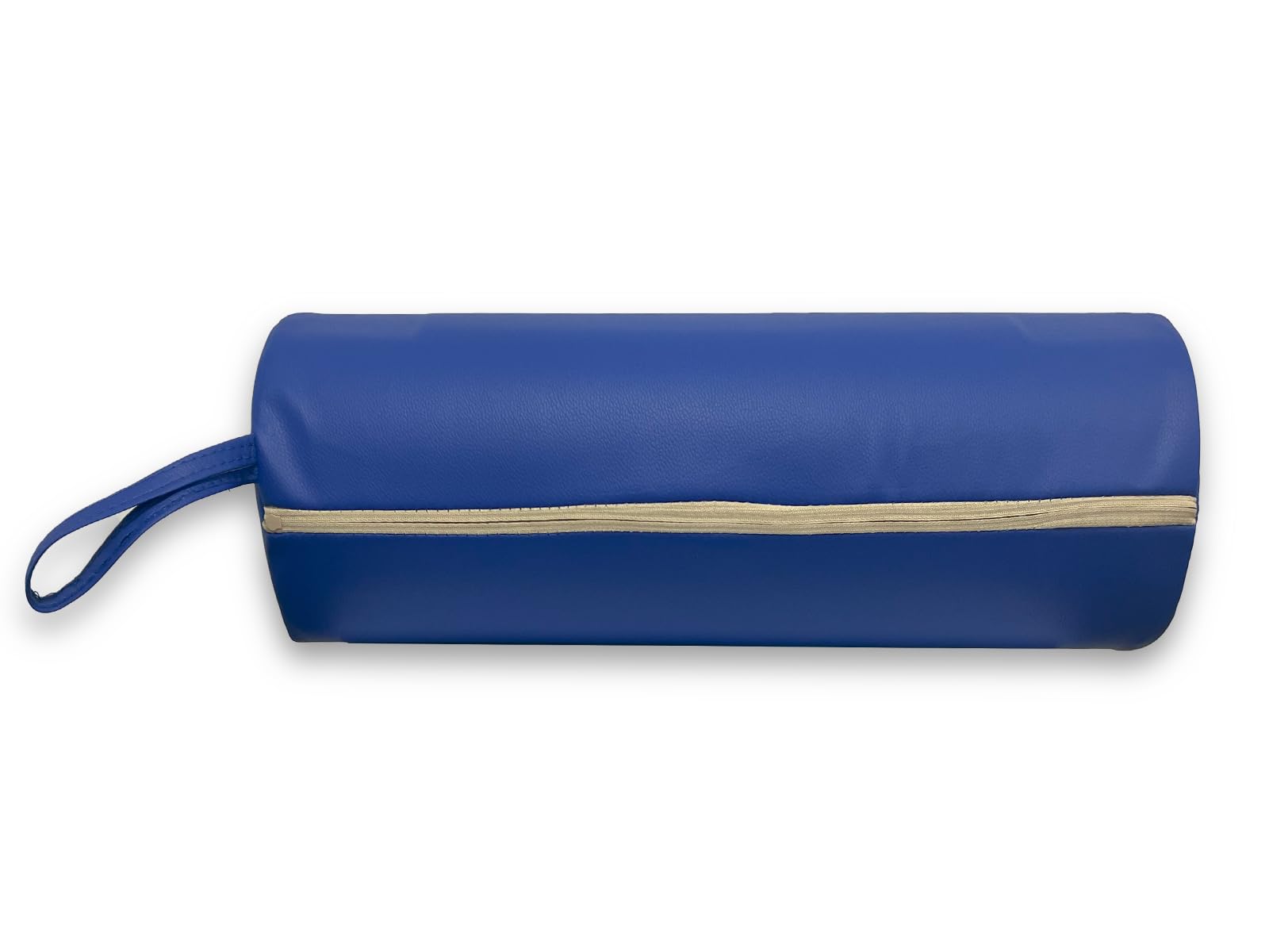 QUIRUMED Rollenkissen, 55 x 20 cm, Blau, Kunstleder, Ergonomisch, Schaumstoff Gepolstert, für Yoga, für Fitness, für Massage