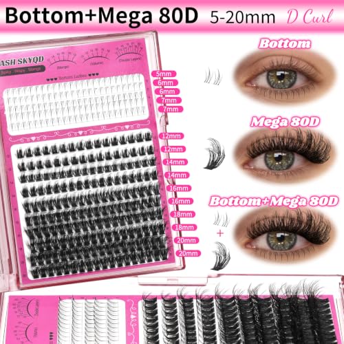 Lash Clusters Kit 472Pcs DROPS TO (Set name: Mega 80D+100D+Bottom+Spike Lash Kit) - image 4