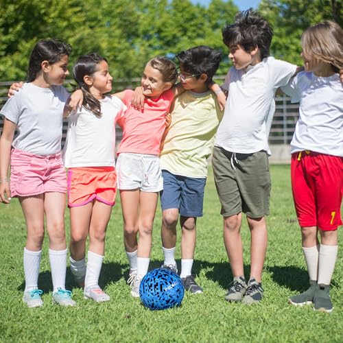 PECOGO Size 4 Soccer Ball for Kids – Mosaic Blue Design, Youth Training Ball for Boys & Girls, Indoor/Outdoor Soccer Gift (Pump Not Included)