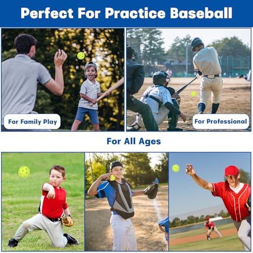 60 Pack Practice Baseballs For Hitting, 2.8 Inch Plastic Soft Baseballs for Practice Lightweight Soft Ball With Net Bag, Hollow Training Softball for Indoor Outdoor Sport Pitching Batting, Green - image 6