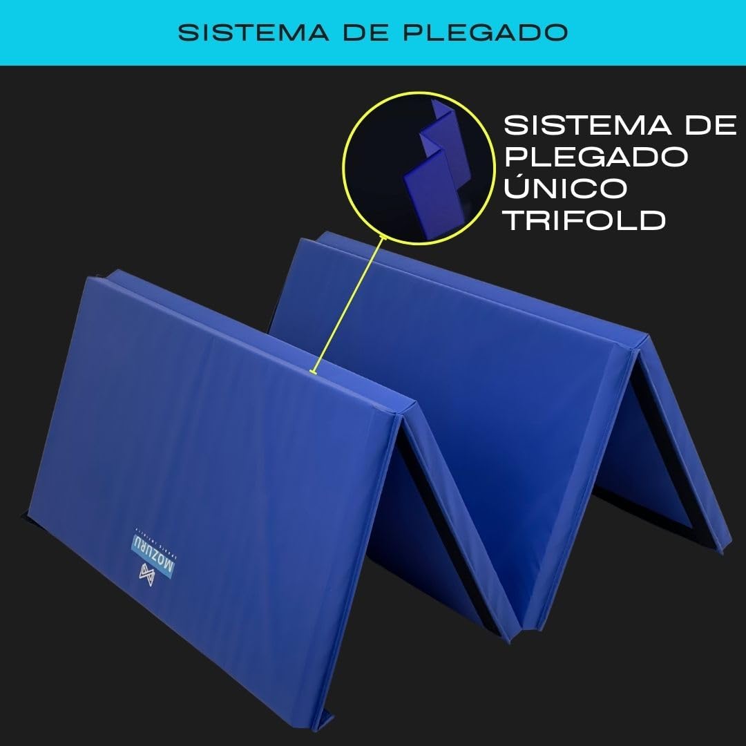 Colchoneta Plegable Multifuncional 240x120x5cm | Ideal para Gimnasia, Yoga, Pilates, Calistenia | PVC Premium, Antideslizante, Fácil de Limpiar