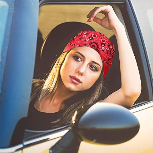 6 Stück Nahtlose Bandanas Multifunktionstuch Schal - Elastiche Multifunktion Stirnband Gaiter Balaclava Gesichtsmaske Kopfbedeckung UV Residenz für Yoga Laufen Wandern Radfahren Motorradfahren