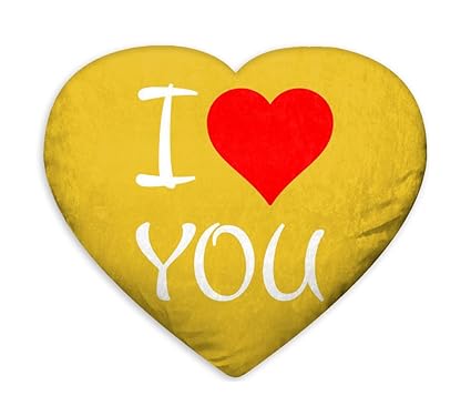 DreamVio Love Heart Shaped Velvet Cushion/Pillow/Plush for Gifting on Birthdays,Anniversaries, Valentine Day Color - Multi (Size- 15x17 inch) Shape 26