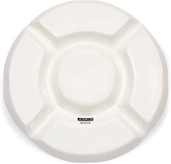 Amazon.co.jp: セラミックサービングプレート 仕切り付きトレイ チップ Amazon.co.jp: セラミックサービングプレート 仕切り付きトレイ チップ