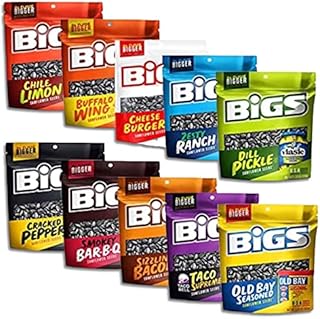 BIGS Sunflower Seeds Variety Sampler Value Pack | Includes Taco, Cheeseburger, Pickle, Old Bay, Pizza, Chili Lime, Bacon, BBQ, Ranch, Black Pepper