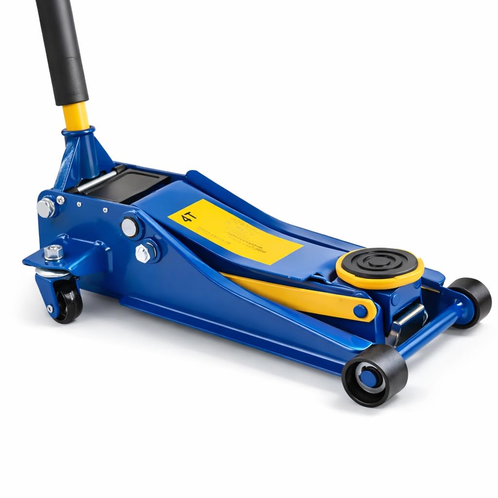 Gato hidráulico de carro 4T para coche, elevador hidráulico profesional, jack de coche bajo perfil con ruedas, brazo de elevación estable, ideal para taller y uso doméstico