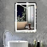 FUNTOUCH 20 × 28 Inch LED Bathroom Vanity Mirror, Lighted Vanity Mirror Lights for Wall, Anti-Fog...