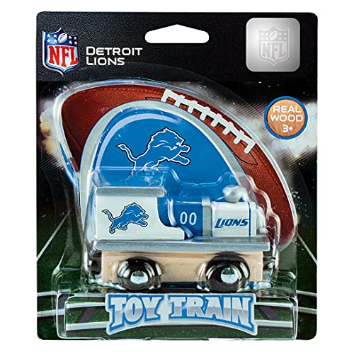 Image of MasterPieces NFL Detroit Lions Real Wood Toy Train, For Ages 3+