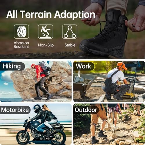 Image of FREE SOLDIER Men's Waterproof Hiking Boots Mens Lightweight Outdoor Mid Trekking Climbing Boots for Men