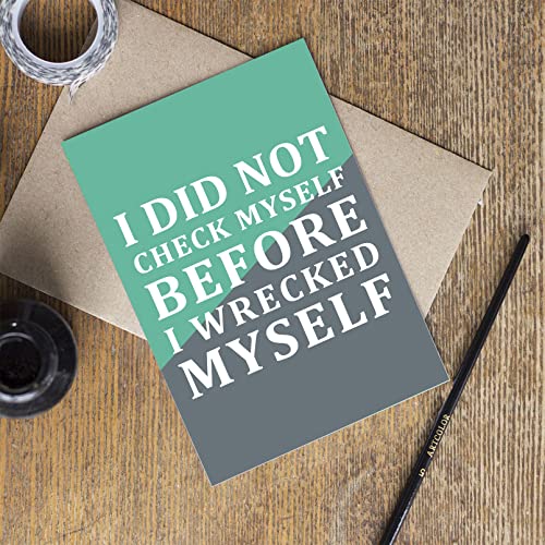 Funny Apology Card, Cute Forgiveness Card, Best Friend Card, Hilarious Sorry Card, I Wrecked Myself #TOP4