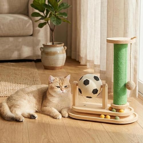 Griffoir pour chat interactif avec mini jouet de stimulation mentale - 4