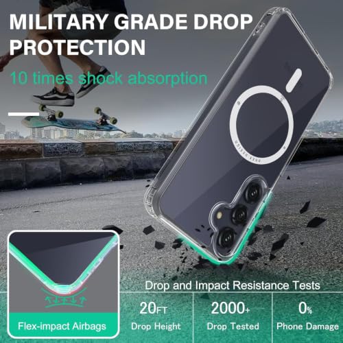 Image of ONES Magnetic for Samsung Galaxy S26 Slim Case, Compatible with Magsafe, Military-Grade Drop Guard, Anti-Yellowing, Shockproof Cover for Galaxy S26, Scratch-Resistant, Transparent