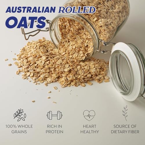 Image of Australian Food Company Rolled Oats (1.2 Kg)| High Protein, High Fiber (Beta-Glucan) |100% Australian Origin| Whole Grain Breakfast Oats | No Added Sugar