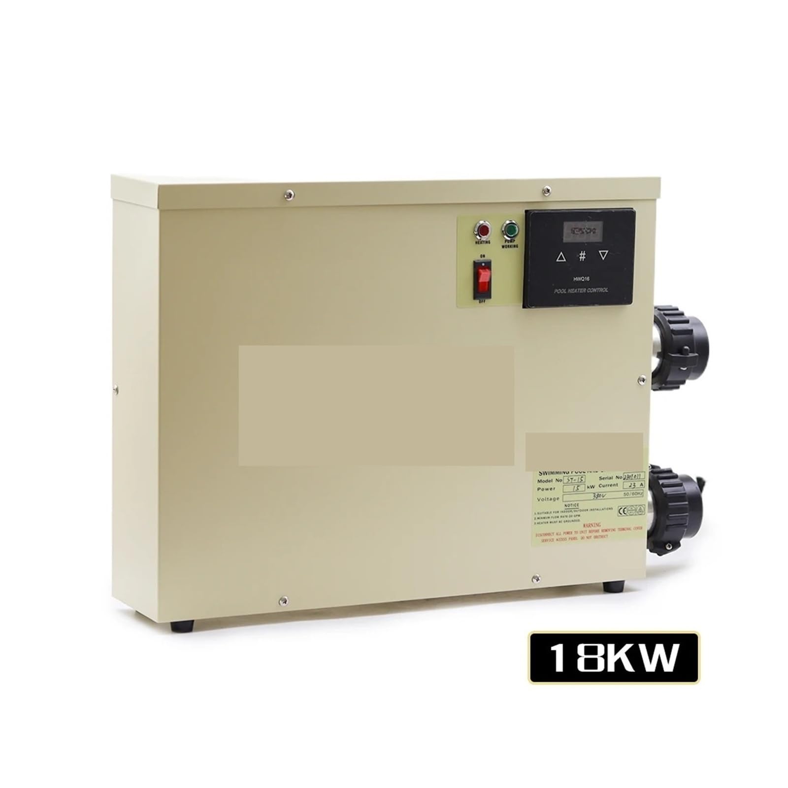 18kw Podgrzewacz wody do basenu i wanny Termostat Wodoodporny Ekran Dotykowy Do użytku DIY(Single phase)