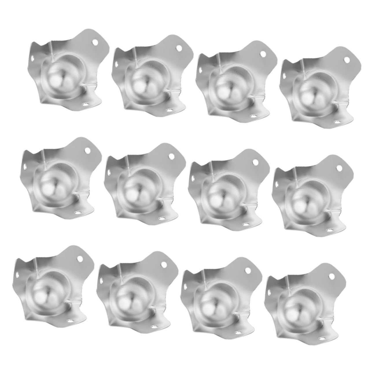 Protector de Esquinas de Hierro Forma Redondeada y Bola para Caja, Paquete de 12 Piezas, Resistente y Fácil de Usar para Protección de Muebles y Almacenamiento