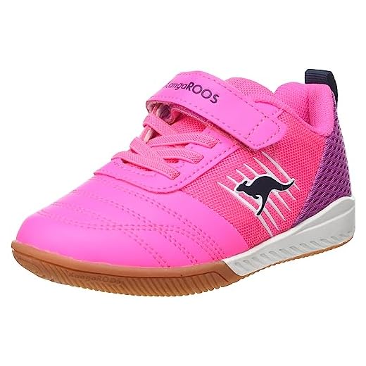 KangaROOS Unisex-Kinder Super Court EV Sneaker, Neon Pink/Fuchsia 6211, 30 EU