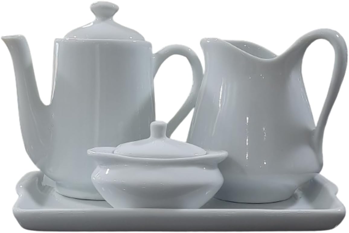 Jogo Café e Chá Mesa Posta, Bandeja + Bule Bico Longo 550ml ... - imagem principal do produto