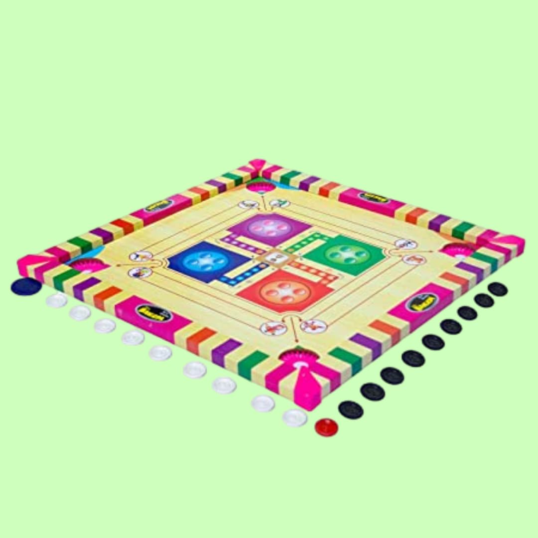 KIDDOYS Wooden 2 in 1 Carrom/Ludo Board Game(L x W x H): 50 cm x 50 cm Indoor Board Game Set for Kids - Multicolor (B0BX728LS4) Amazon Price History, Amazon Price Tracker