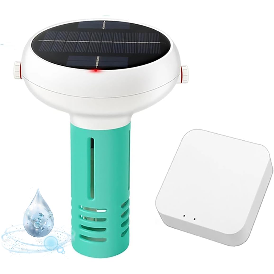 Inteligentny tester wody w basenie 7 w 1 z aplikacją, cyfrowy wyświetlacz do CL/pH/EC/TDS/ORP/Temp/zasolenia, do wewnątrz, nad ziemią, basenami ze słoną wodą i jacuzzi