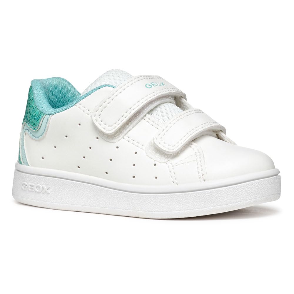 Geox B ECLYPER GIRL A, Baby - Mädchen Sneaker, White/Aqua,