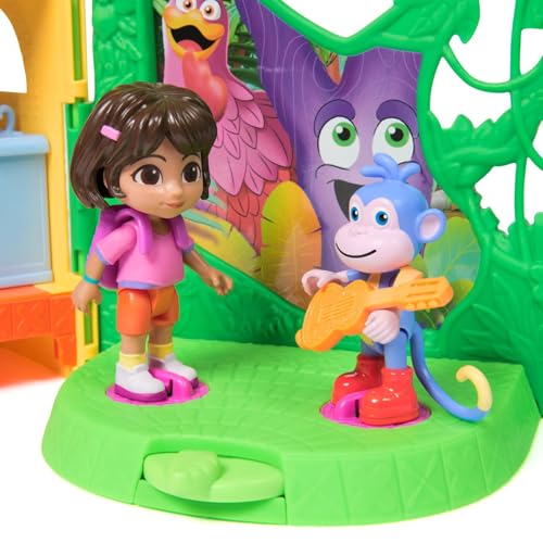 Dora Coffret Maison de la forêt tropicale figurines Dora et Babouche meubles pour maison de poupée répliques bilingues jouets pour filles et garçons à partir de - vue 3