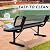 6FT Heavy Duty Park Bench with Back Portable Frame, Outdoor Metal Park Bench with Backrest, Steel Mesh Outdoor Bench for Garden, Lawn, Patio, Porch, Park, Yard (BLACK, 72.4" L x 23.2" W x 32.5" H)