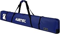 Vista 10 de AUMTISC Bolsa de esquí individual acolchada para transportar esquís bolsillo con asa ajustable 170 72.8 in