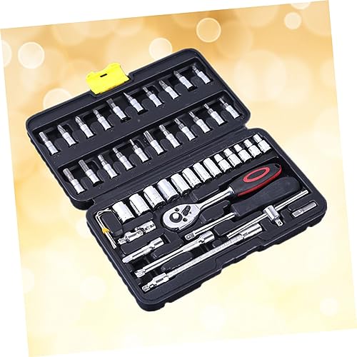 UPKOCH 46-Piece Auto Repair Tool Set Ratchet Wrench Socket Kit Pliers Roller Shear Sturdy Vanadium Steel Lightweight Case Random Color - Image 9