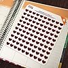Graphics & More Claflin University Primary Logo Heart Shaped Planner Calendar Scrapbook Craft Stickers #4