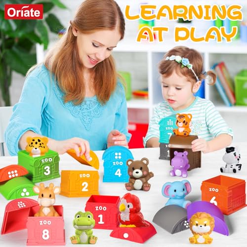 Image of Montessori Learning Toys for 1,2,3 Year Old Toddlers, 20Pcs Animal Preschool Sensory Toys for Counting, Matching, Sorting & Fine Motor Games, Christmas Birthday Easter Gift for Baby Boys & Girls