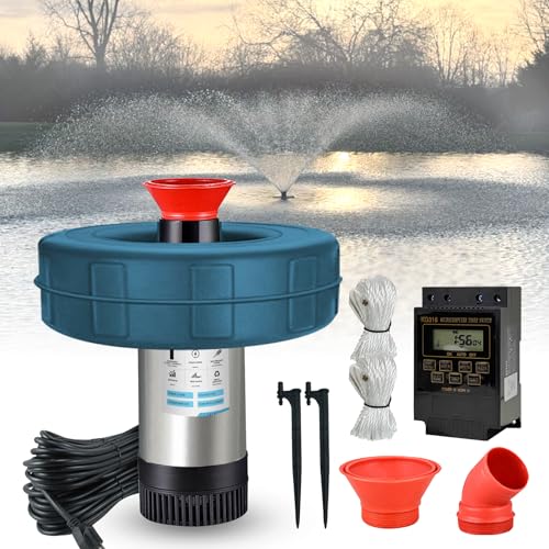 RGB LED Pond Fountain Aerator 750W with Color-Changing...
