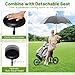 Goplus 3 Wheel Golf Push Cart, Lightweight Foldable Caddy Cart w/Adjustable Seat, Handle, Umbrella Holder, Foot Brake, Golf Trolley for Golf Bags, Collapsible Golf Pull Cart for Men Women (Grey)