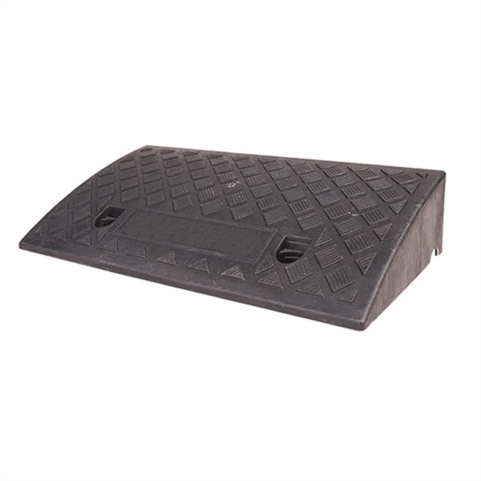 Plastic Curb Ramps,Protection Groove ramp,Threshold Ramp,Bottom Outlet Design,Outdoor Roadside Ramps,for Roadside Steps, Bicycles, Wheelchairs (Color : Black, Battery *1 : 50 * 27 * 10cm)