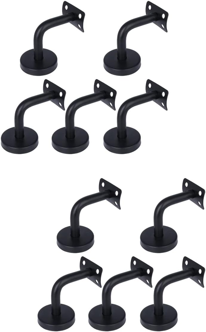 Handrail 10pcs Stainless Steel Handrail Bracket, Shelf Brackets Set, for Stairs Handrails Railing Guardrails Satin Finish