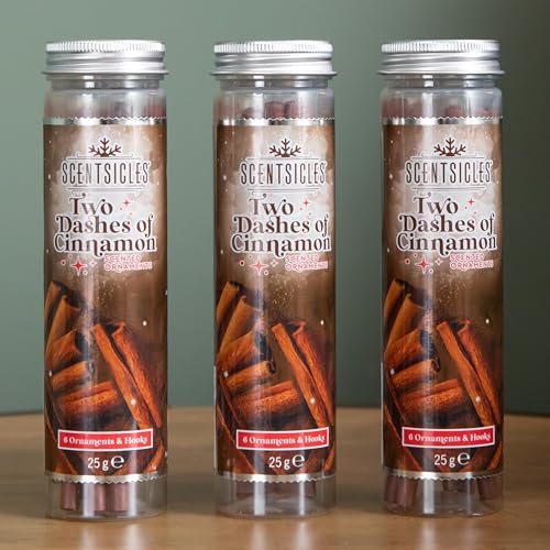 Image of 3 Packs of 25g Two Dashes of Cinnamon Scented Christmas Scentsicles with 6 Hanging Hooks