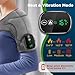 Cordless Shoulder Heating Pad, Heated Shoulder Brace for Men Women Rotator Cuff Pain Relief, Heated Shoulder Wrap with 3 Heat Levels and 3 Vibration Modes for Shoulder Discomfort Relief (Grey)