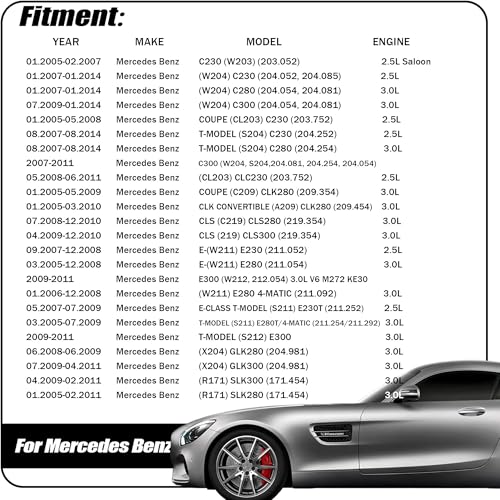 Image of AUCERAMIC M272 Cylinder Head Gasket Set Fit for 2005-2014 Mercedes-Benz W203 W204 W211 W212 E230 E280 E300 C230 C280 C300 CLC230 CLK280 CLS280 CLS300 GLK280 SLK300 3.0L 2.5L