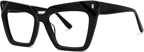 Zeelool Marco de gafas de ojo de gato de moda para mujeres con lentes transparentes sin receta Barnes ZJGA595438