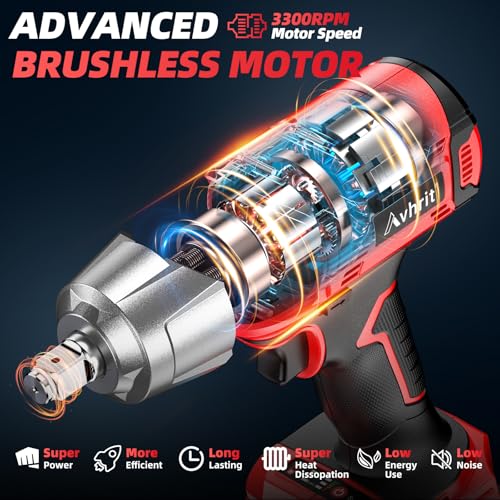 Avhrit AT650 -1 Cordless Impact Wrench 1/2 Inch thumb #2